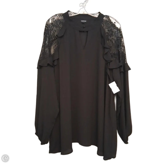 Top Long Sleeve By Torrid In Black, Size: 3x