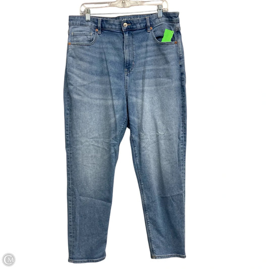 Jeans Skinny By American Eagle In Blue Denim, Size: 16
