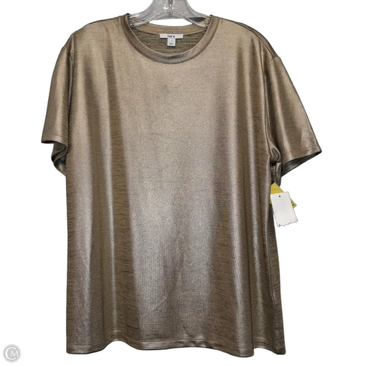 Top Short Sleeve Basic By Bar Iii In Gold, Size: S