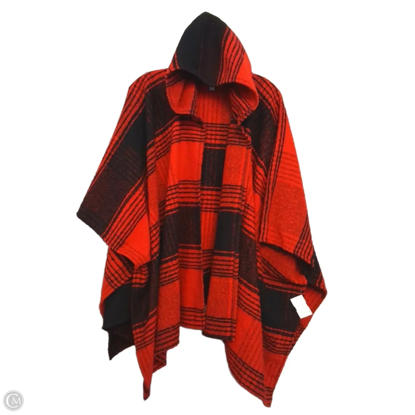 Poncho By Express In Black & Red, Size: Osfm