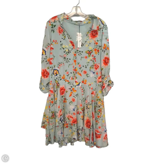 Dress Designer By Alice + Olivia In Floral Print, Size: L
