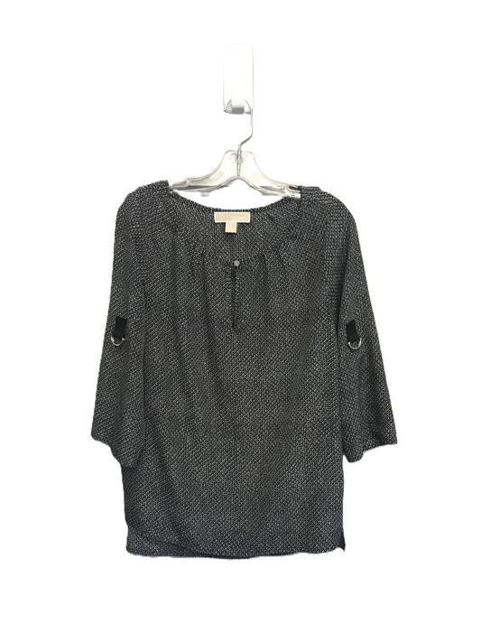 Black & White Top 3/4 Sleeve By Michael Kors, Size: S