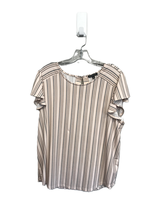 Striped Pattern Top Short Sleeve By Adrianna Papell, Size: Xl