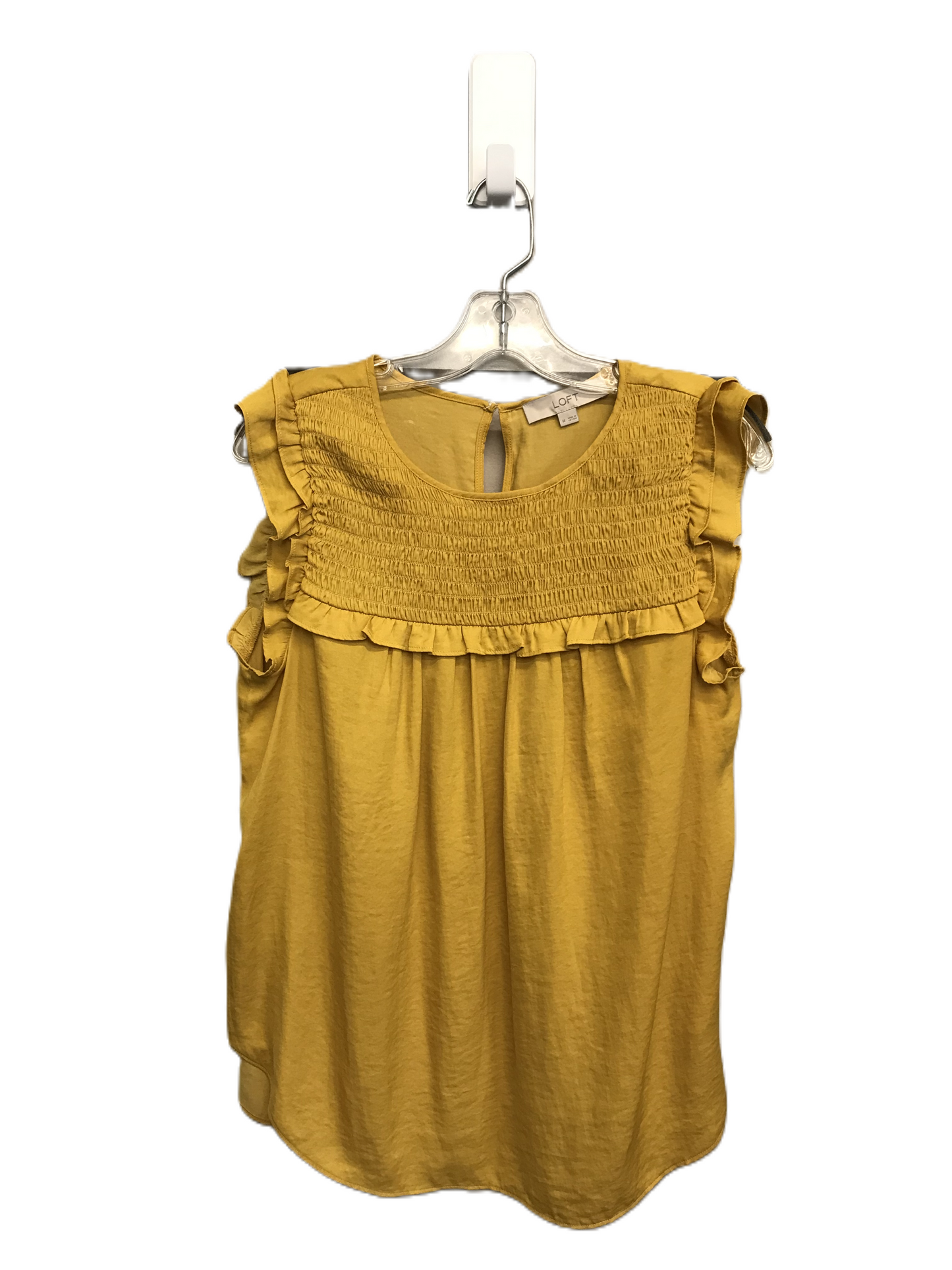 Yellow Top Sleeveless By Loft, Size: M