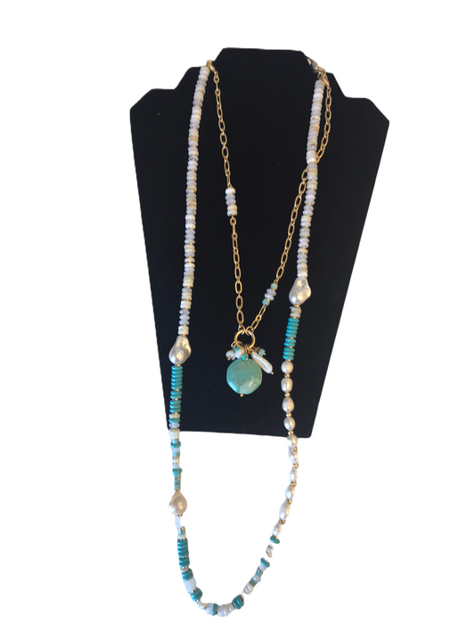 Necklace Lariat & Y-drop By Chicos, Size: 02 Piece Set