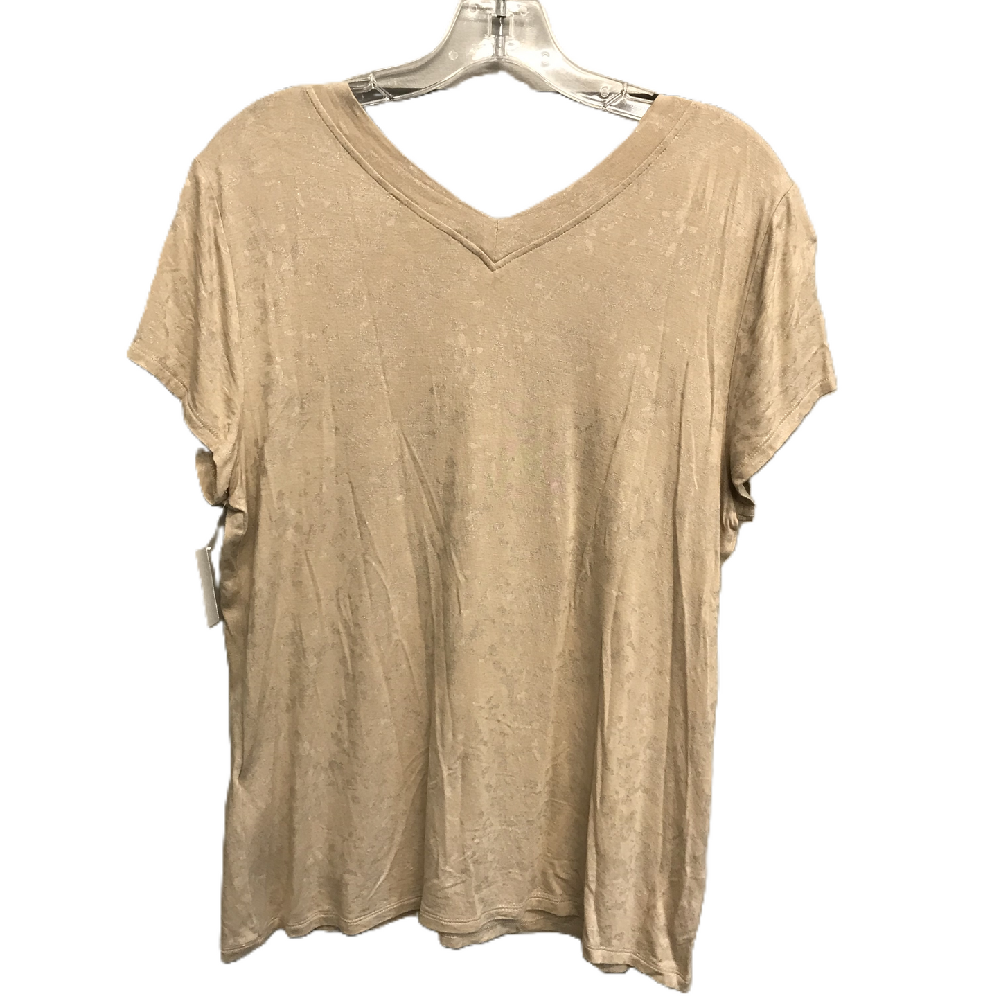 Tan Top Short Sleeve By White House Black Market, Size: L
