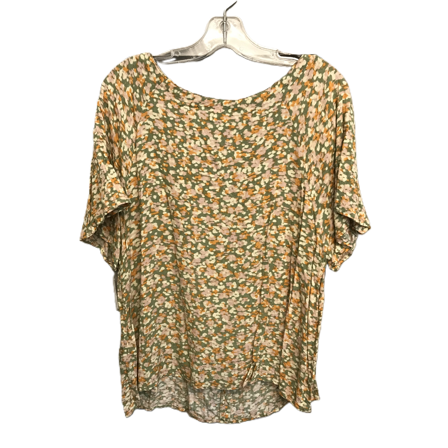 Floral Print Top Short Sleeve By Melrose And Market, Size: L