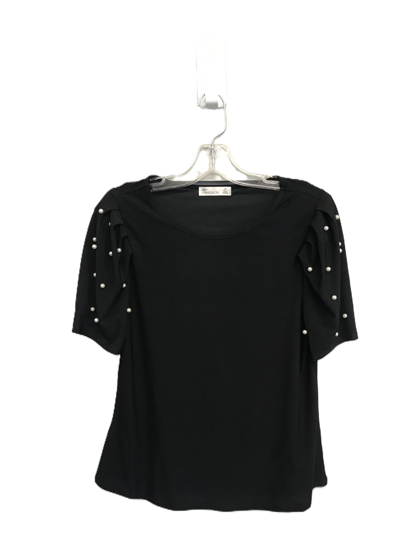 Black & White Top Short Sleeve By 89th And Madison, Size: S