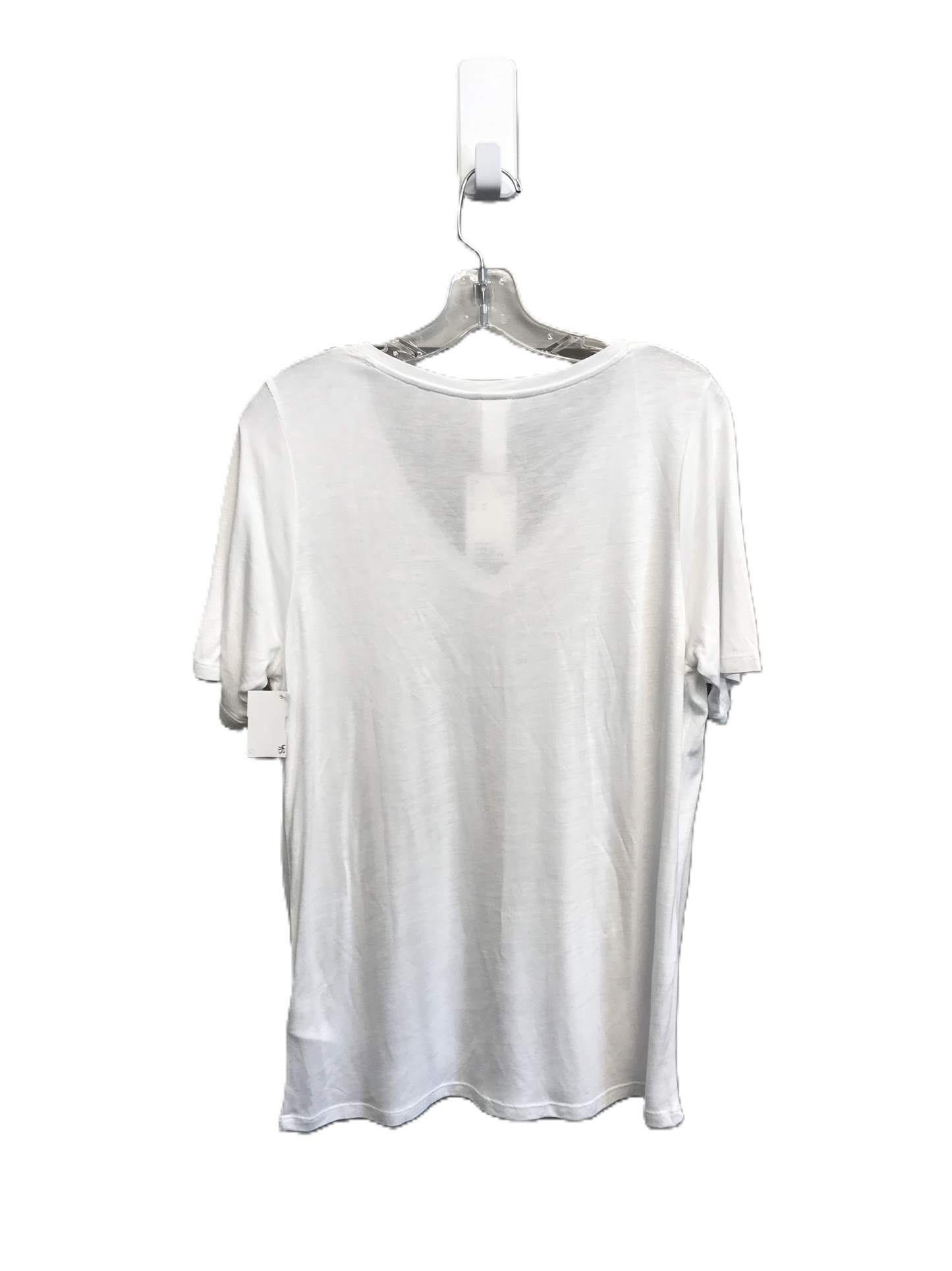White Top Short Sleeve Basic By H&m, Size: M