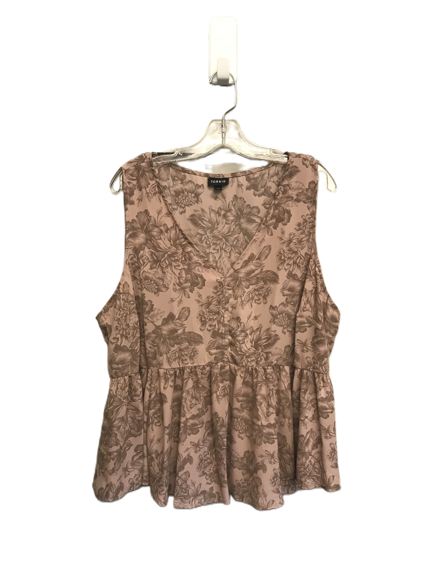 Floral Print Top Sleeveless By Torrid, Size: 2x