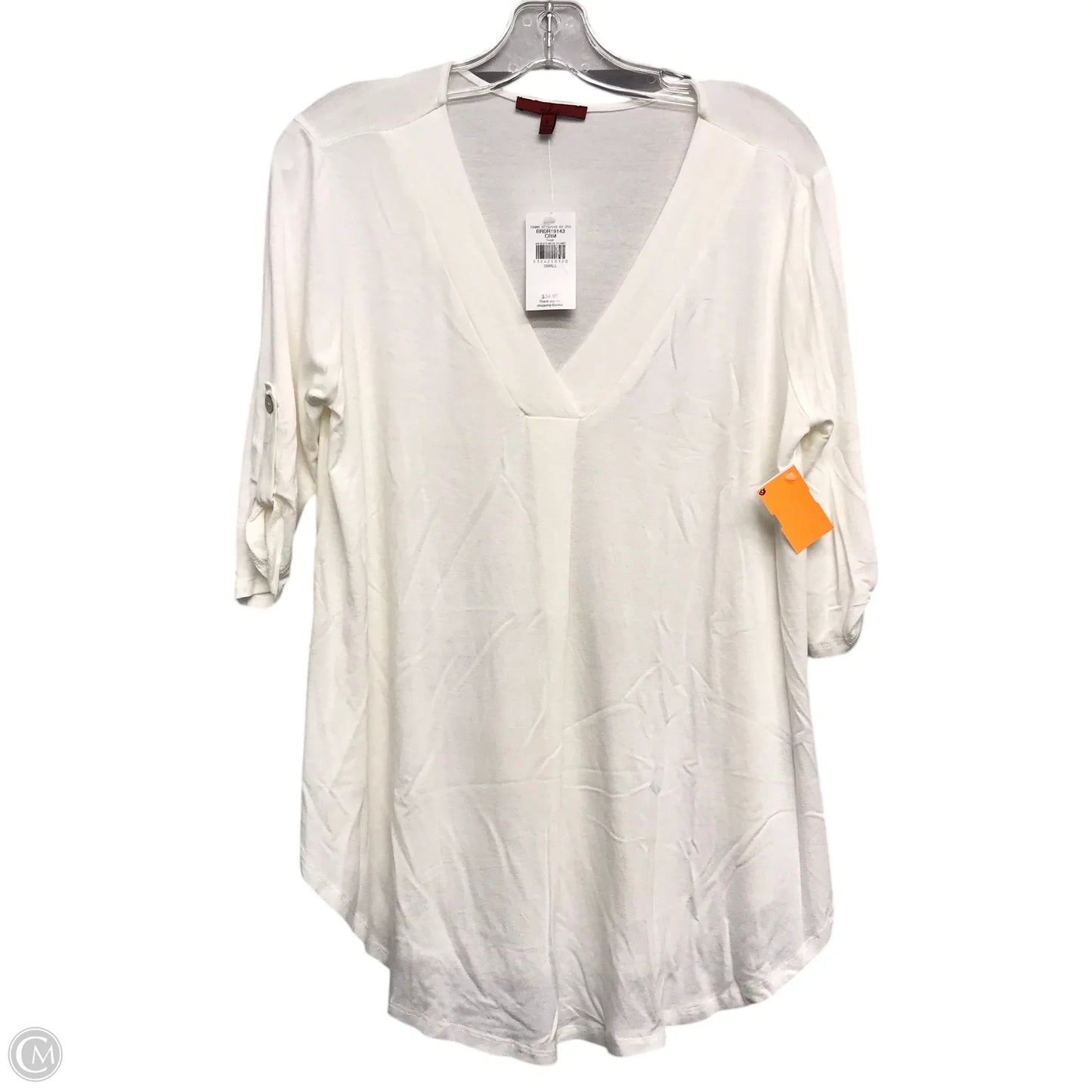 Top Short Sleeve Basic By Red In Cream, Size: S