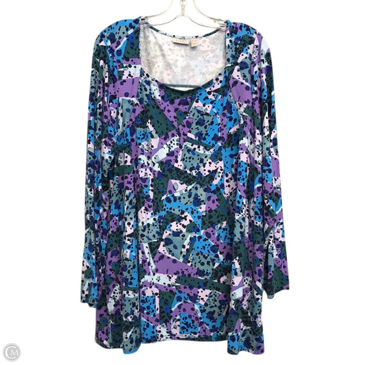 Top Long Sleeve By Logo In Multi-colored, Size: 1x