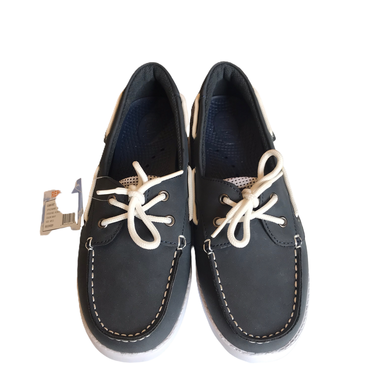 Navy Shoes Flats By Island Surf, Size: 9.5