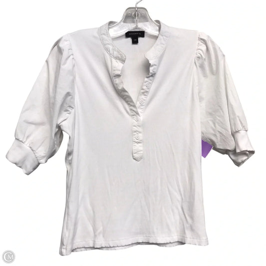 Top Short Sleeve By Tamara H In White, Size: S
