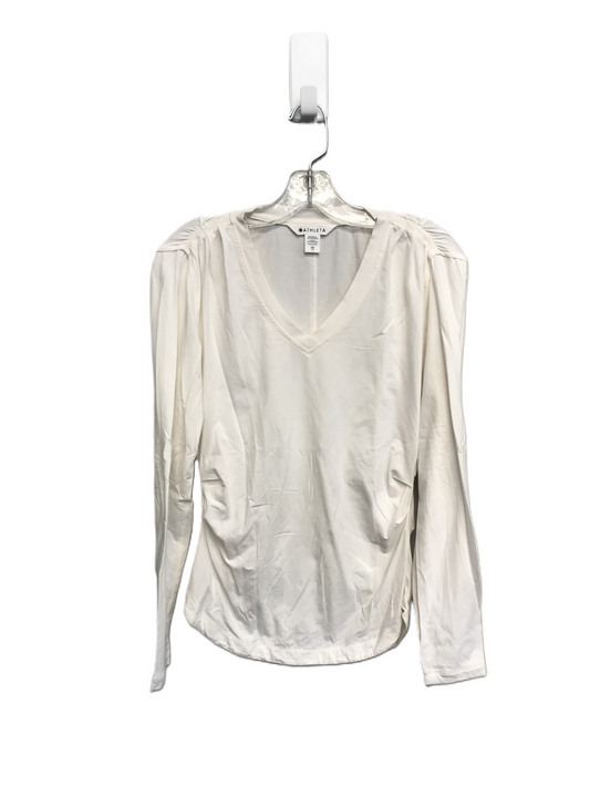 White Top Long Sleeve By Athleta, Size: Xs