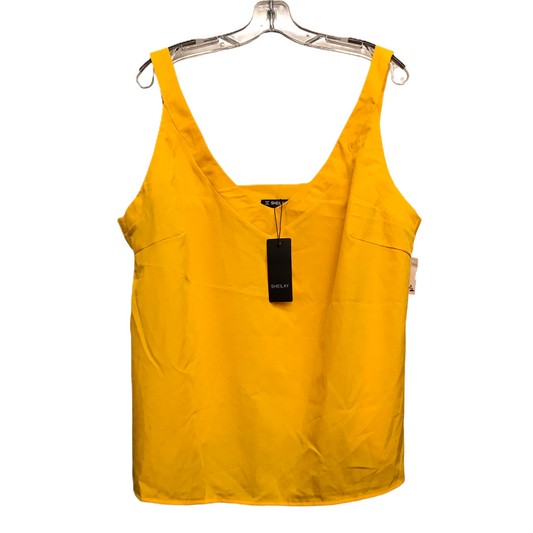 Top Sleeveless By Sheilay In Yellow, Size: 3x