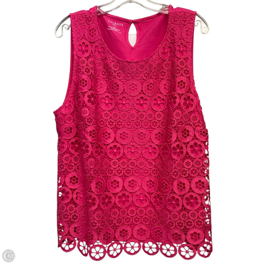 Top Sleeveless By Talbots In Pink, Size: Xlp