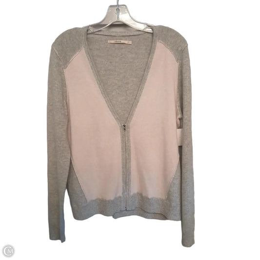 Sweater Cardigan By J Brand In Grey, Size: L
