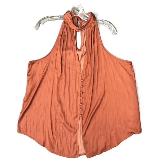 Orange Top Sleeveless By Anthropologie, Size: Xl