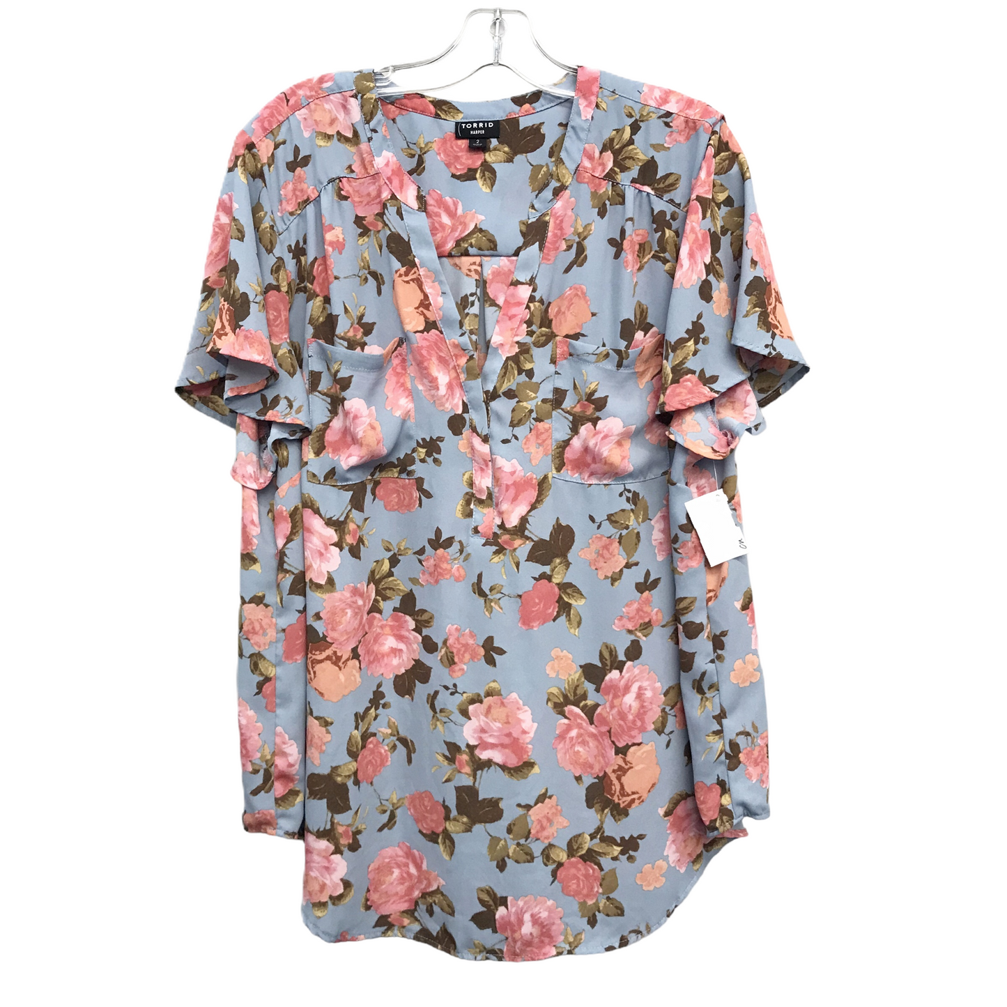 Top Short Sleeve By Torrid In Floral Print, Size: 2x