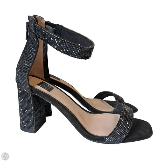 Sandals Heels Block By White House Black Market In Black, Size: 8