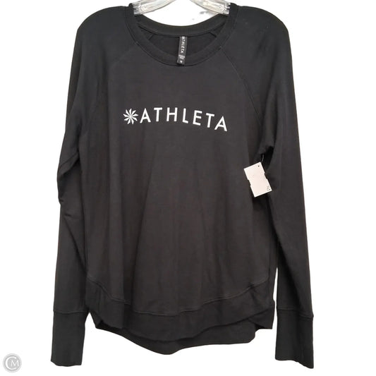 Athletic Top Long Sleeve Crewneck By Athleta In Black, Size: M