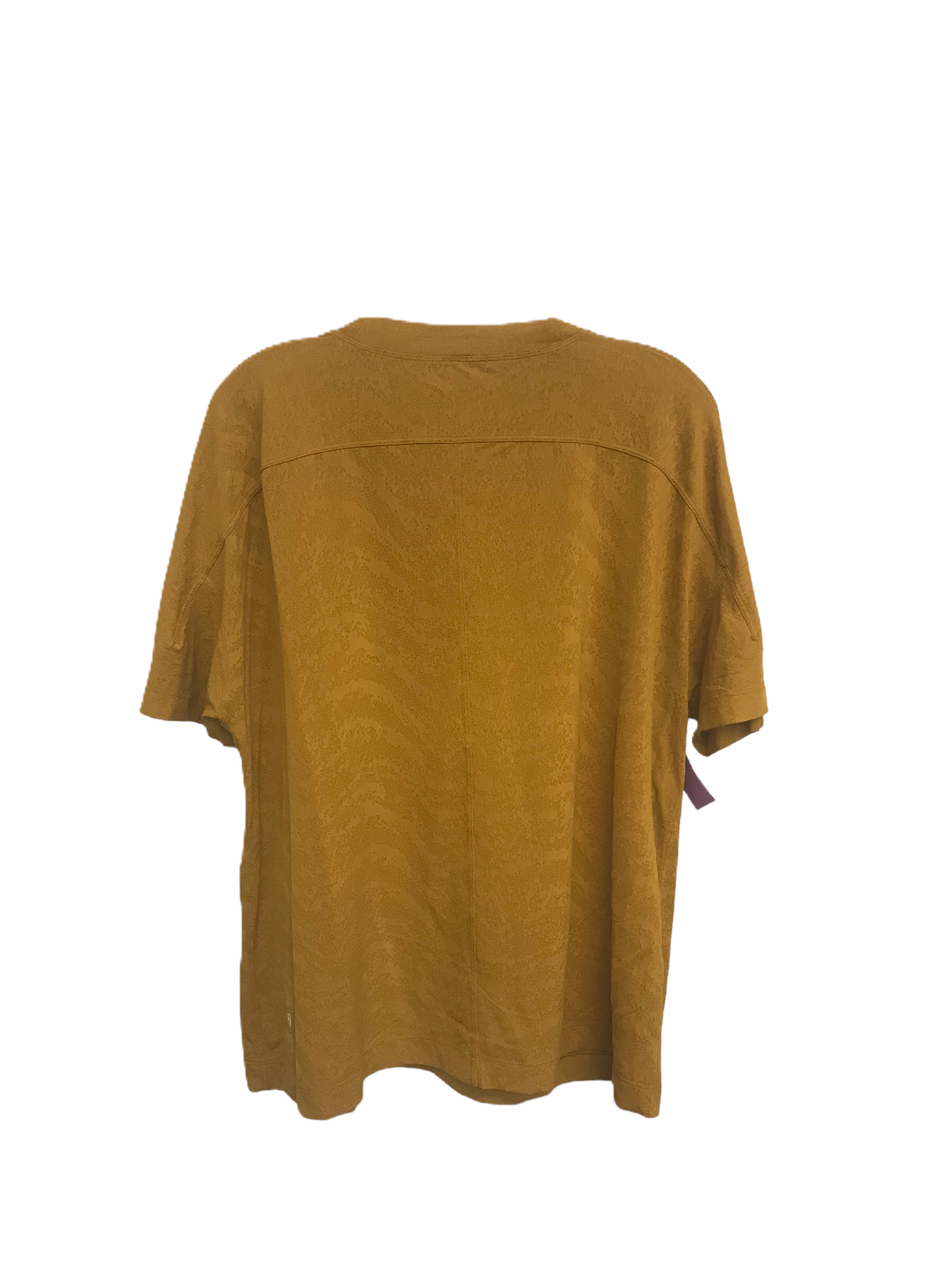 Yellow Athletic Top Short Sleeve By Lululemon, Size: S