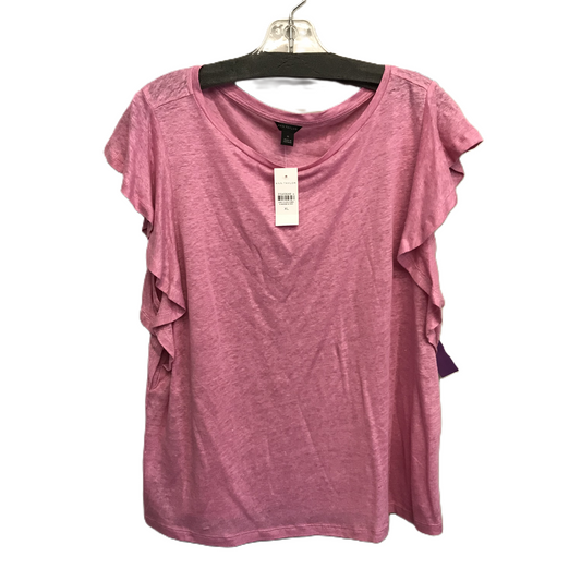 Pink Top Short Sleeve Basic By Ann Taylor, Size: Xl