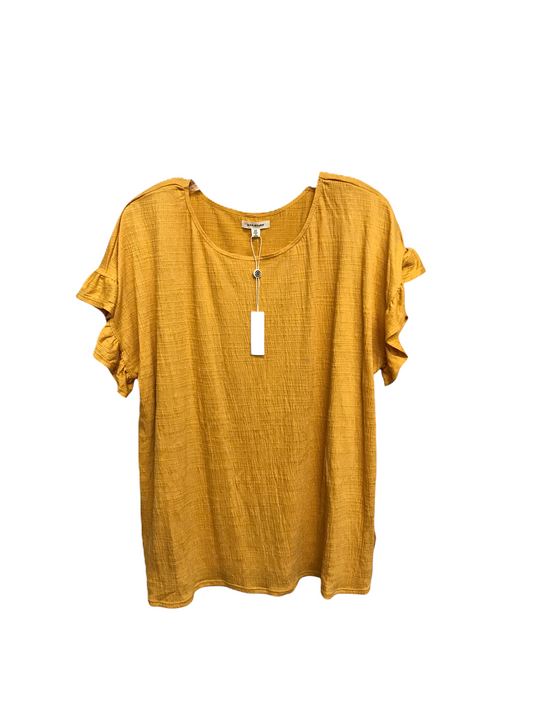Yellow Top Short Sleeve By Max Studio, Size: 2x