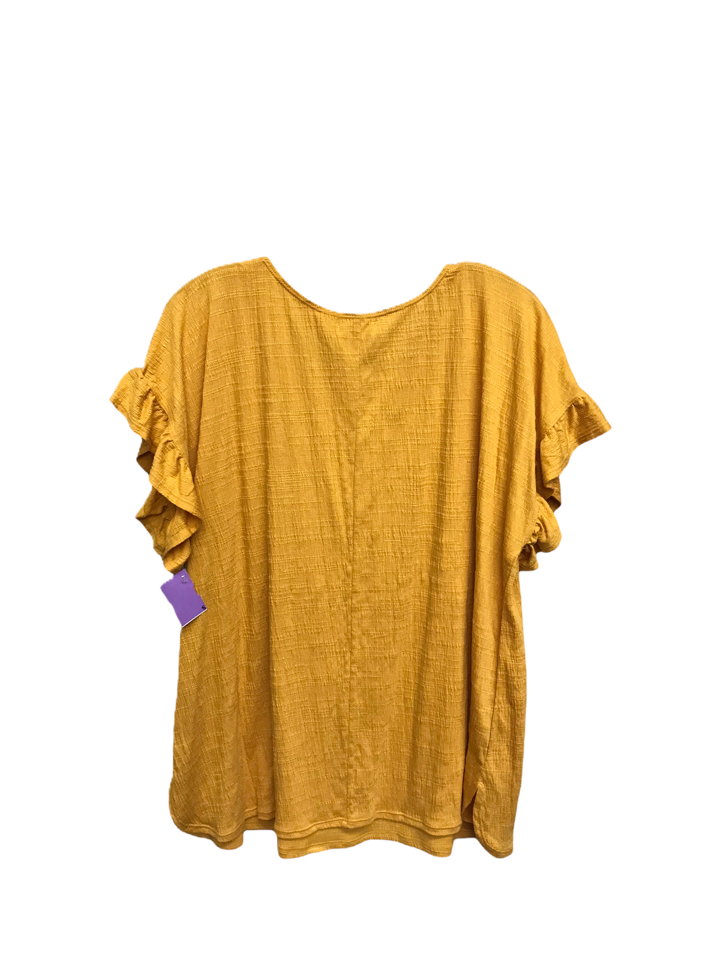 Yellow Top Short Sleeve By Max Studio, Size: 2x
