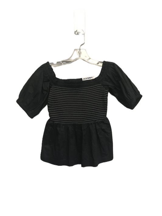 Black & White Top Short Sleeve By Old Navy, Size: Xs