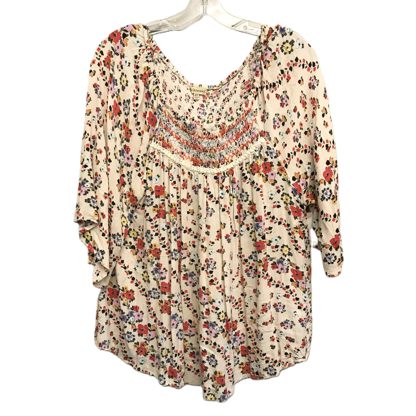 Top LS By Democracy In Floral Print, Size: 1x