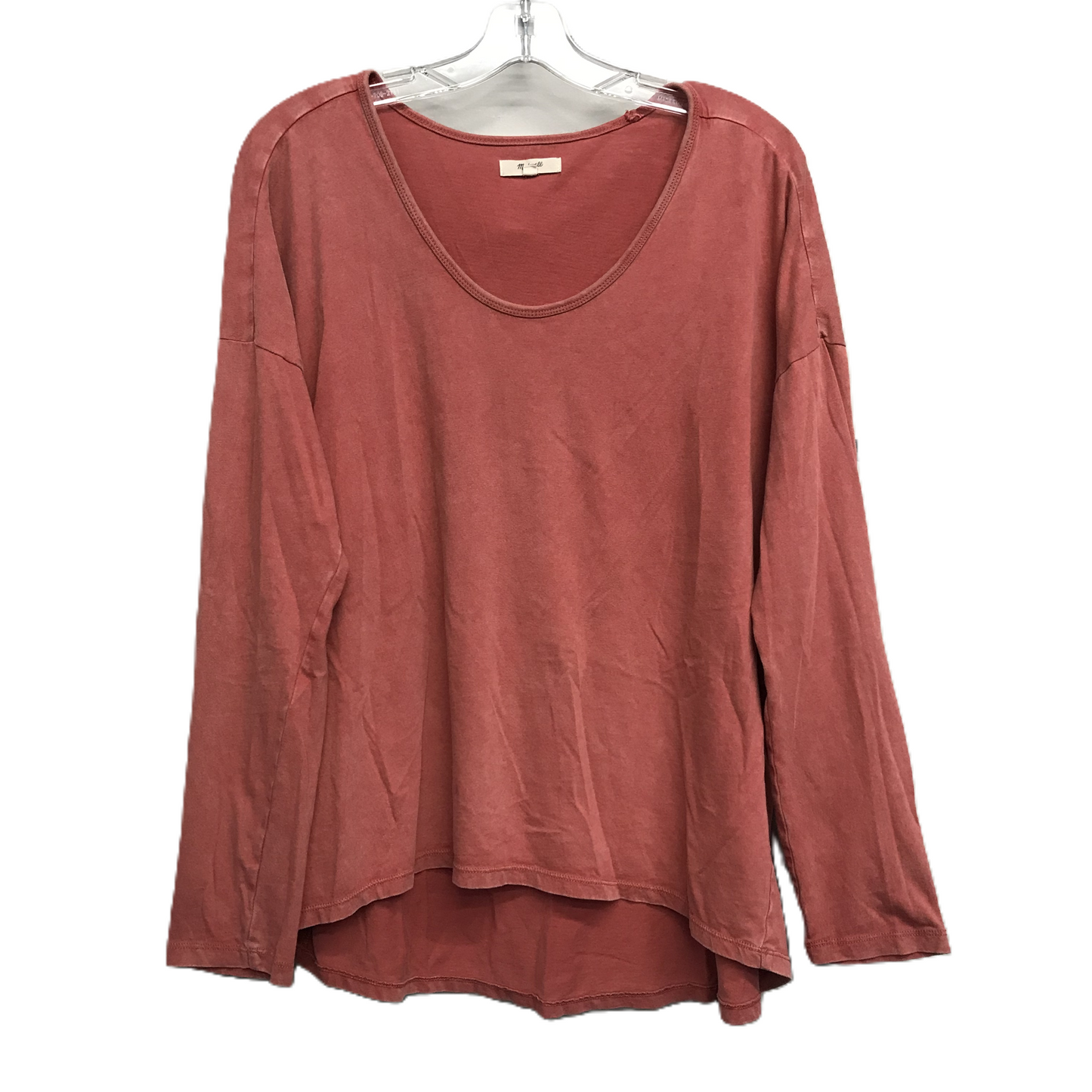 Top Long Sleeve By Madewell In Orange, Size: L