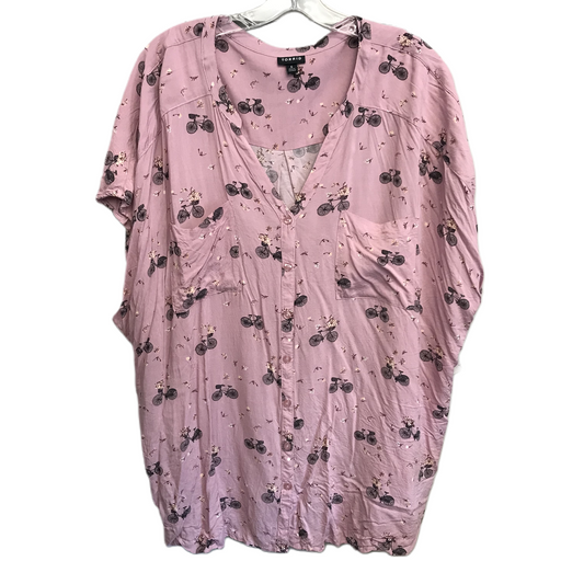 Pink Top Short Sleeve By Torrid, Size: 4x