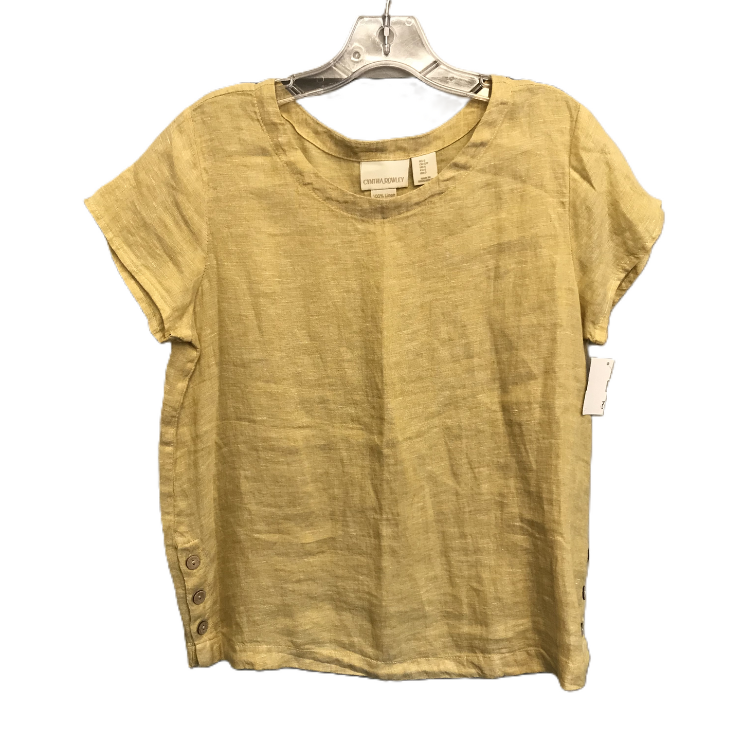 Yellow Top Short Sleeve By Cynthia Rowley, Size: S