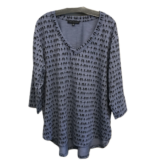Blue Top Long Sleeve By Jane And Delancey, Size: 1x