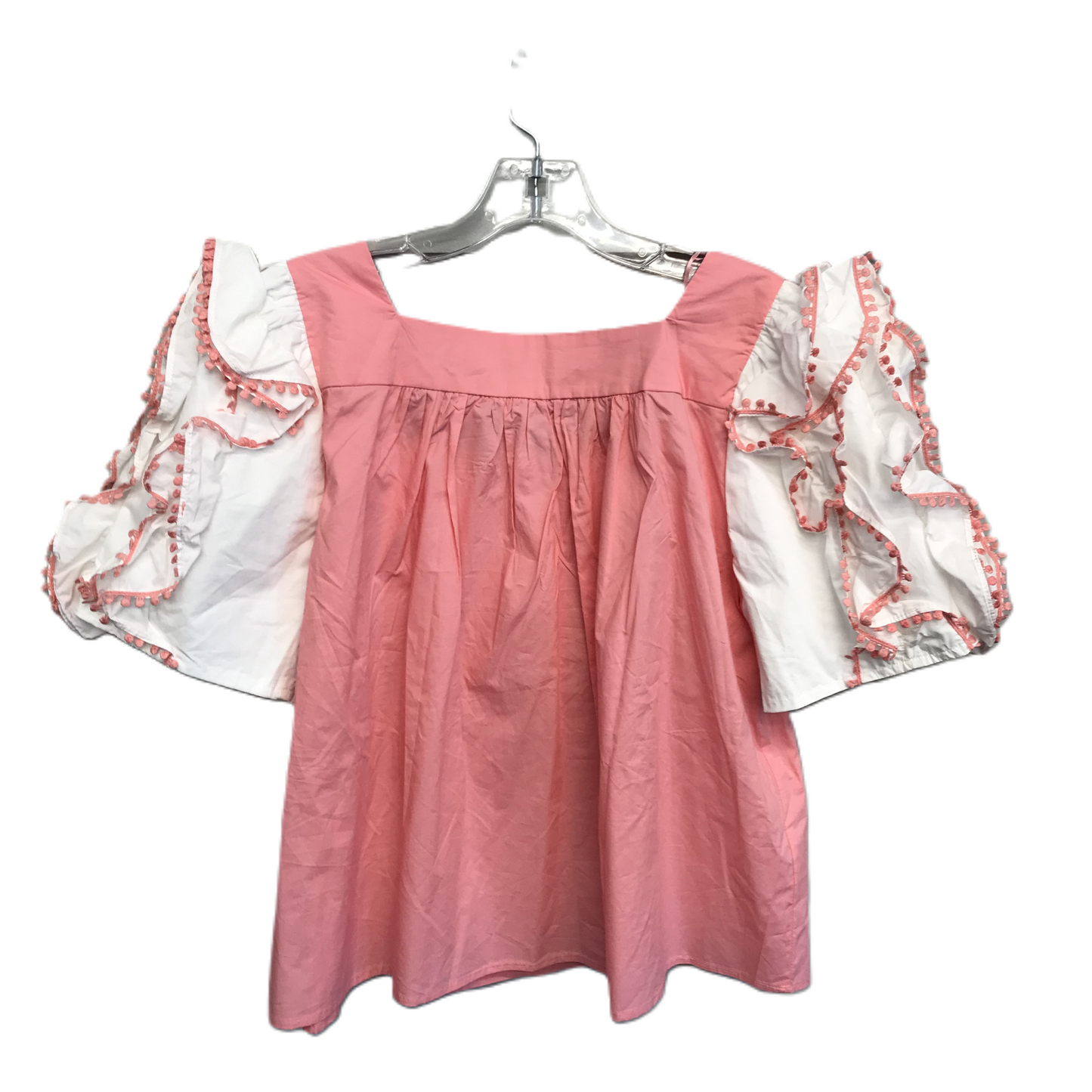 Pink Top Short Sleeve By GEEGEE, Size: L