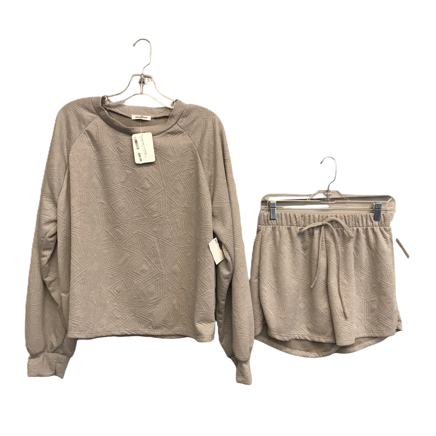 Grey Shorts Set By GeeGee, Size: L