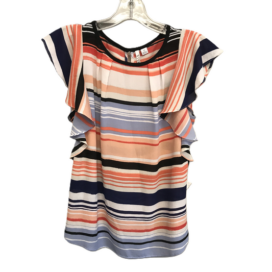 Striped Pattern Top Short Sleeve By Elle, Size: Xs