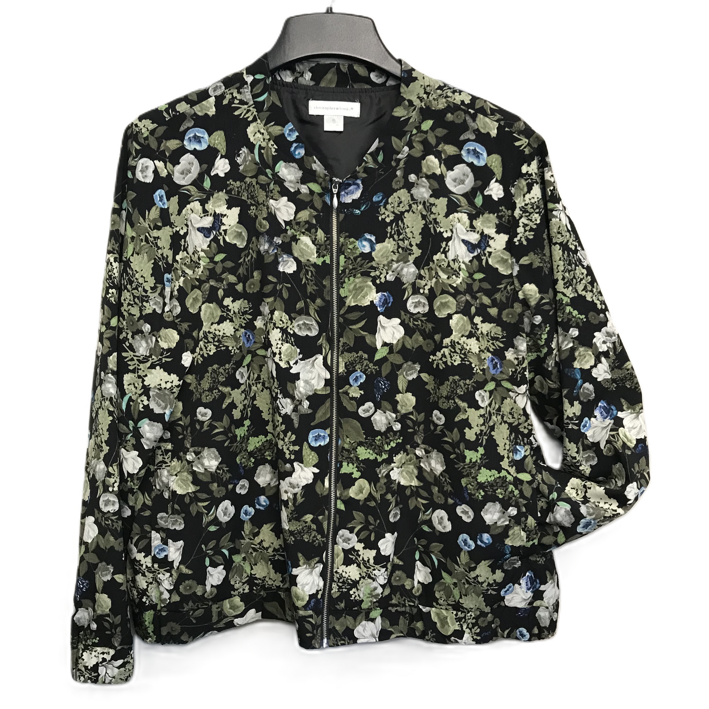 Floral Print Jacket Other By Christopher And Banks, Size: Xl