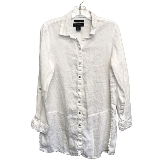 White Top Long Sleeve By Tahari By Arthur Levine, Size: S