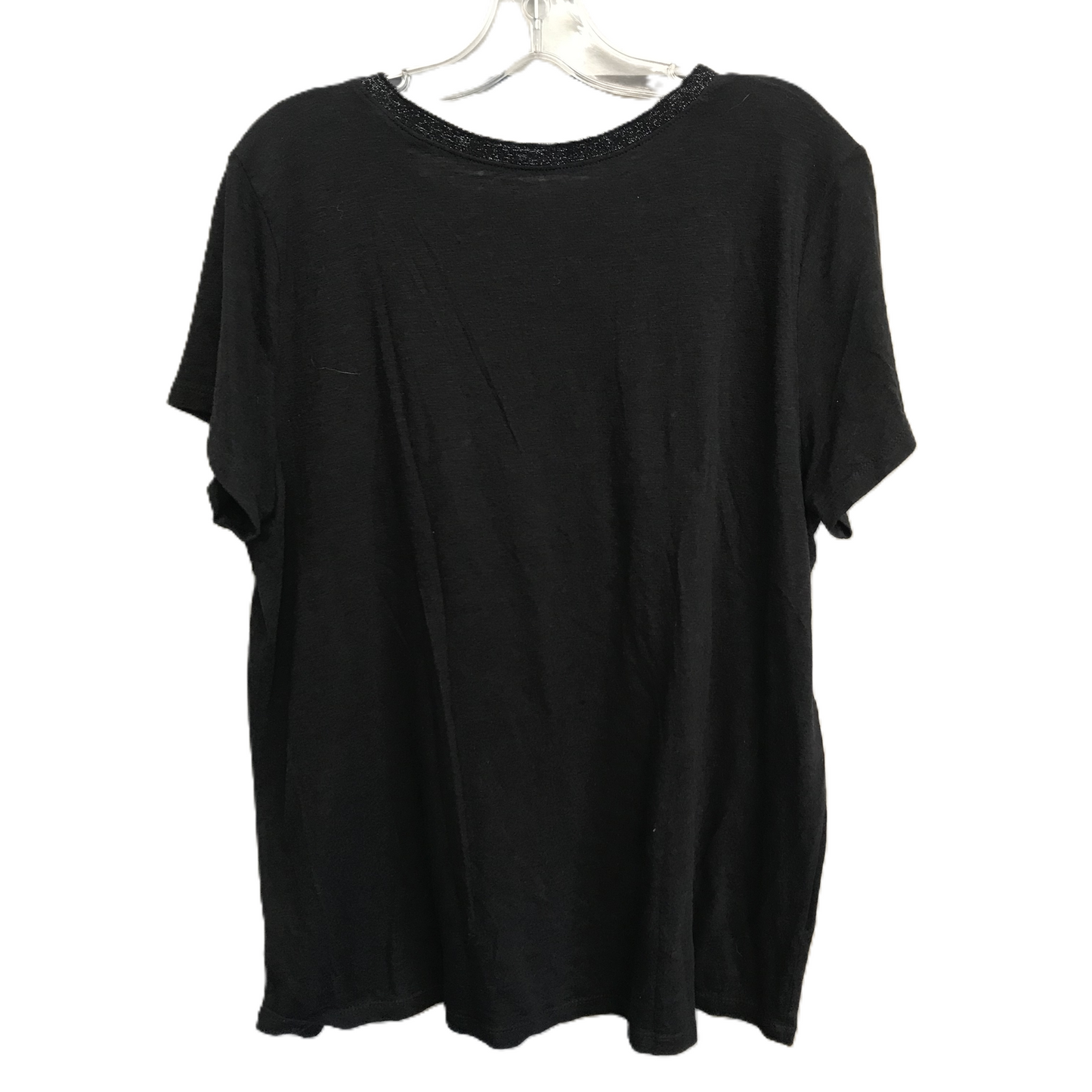 Black Top Short Sleeve Basic By Torrid, Size: 1x
