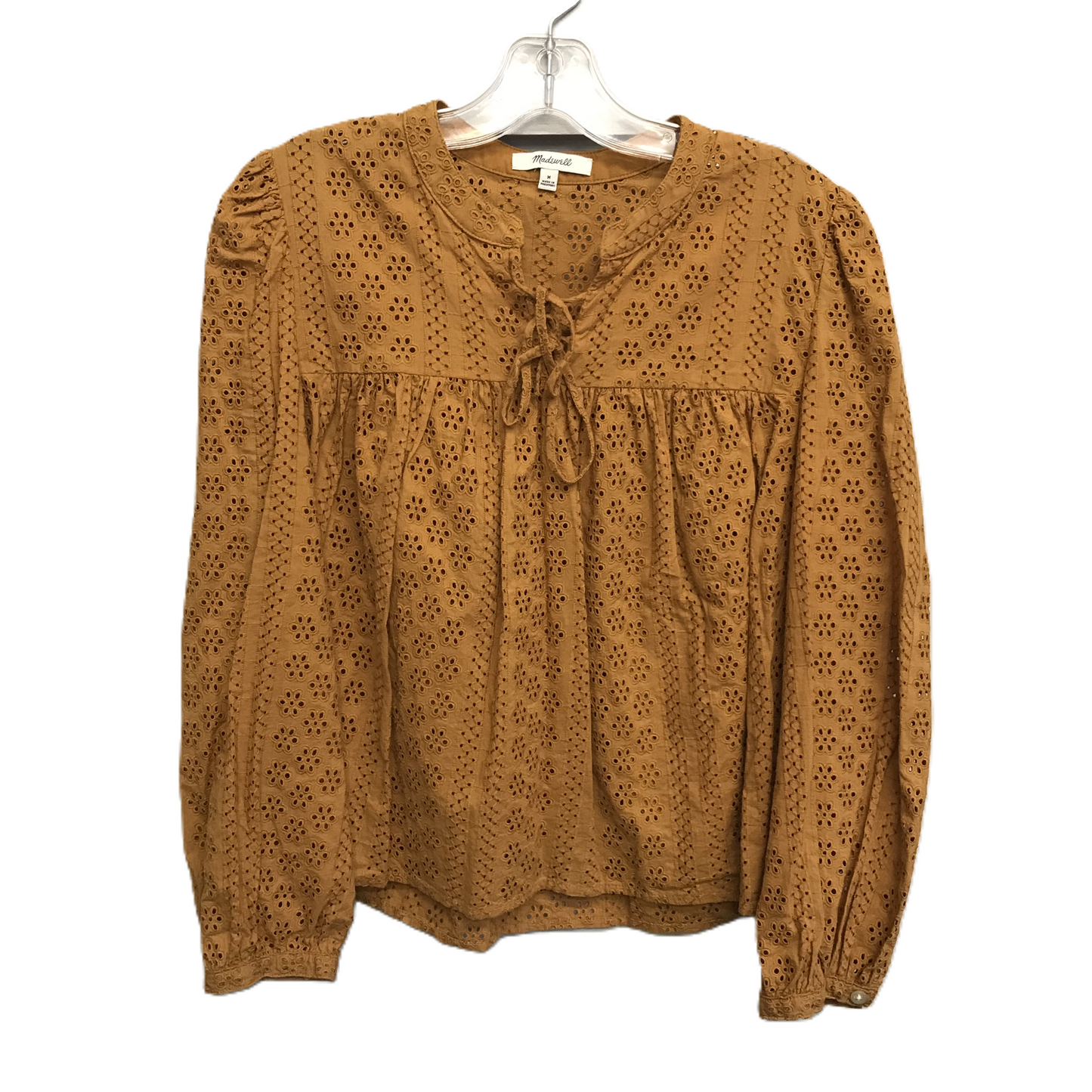 Tan Top Long Sleeve By Madewell, Size: M