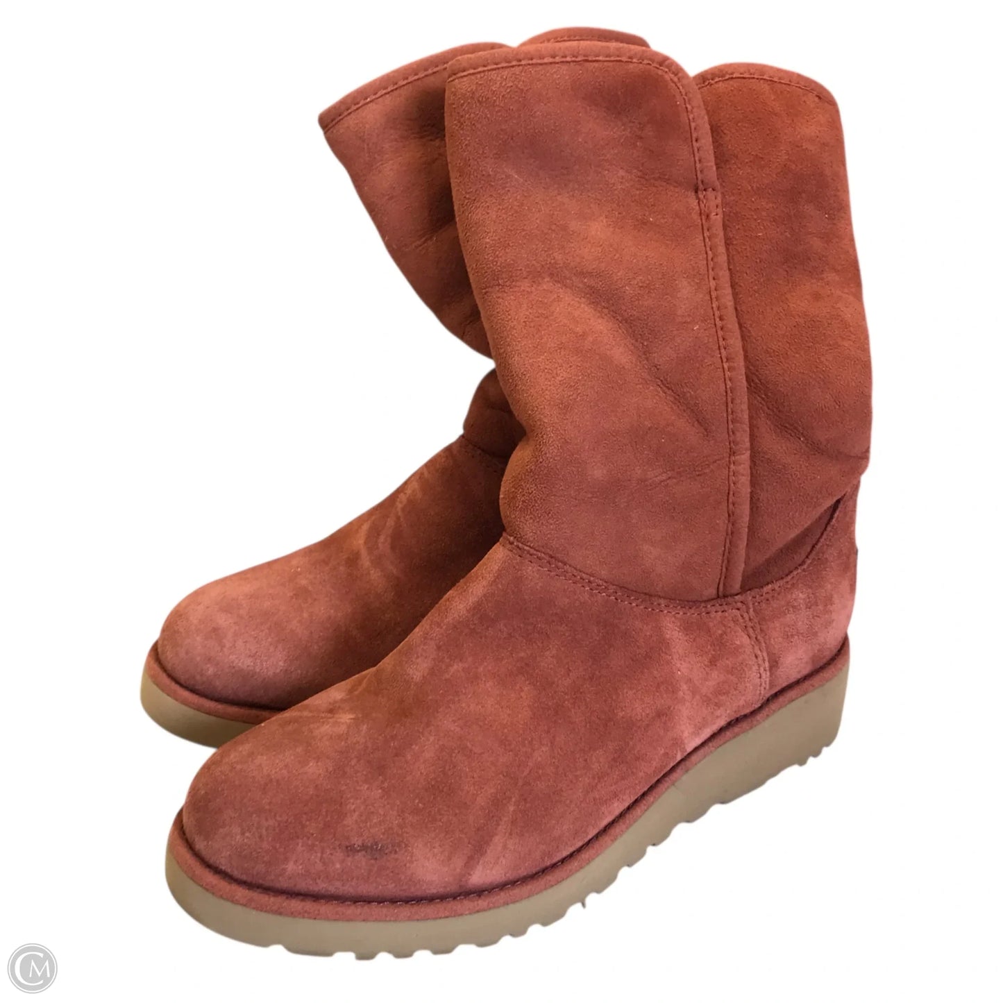 Boots Designer By Ugg In Orange, Size: 6