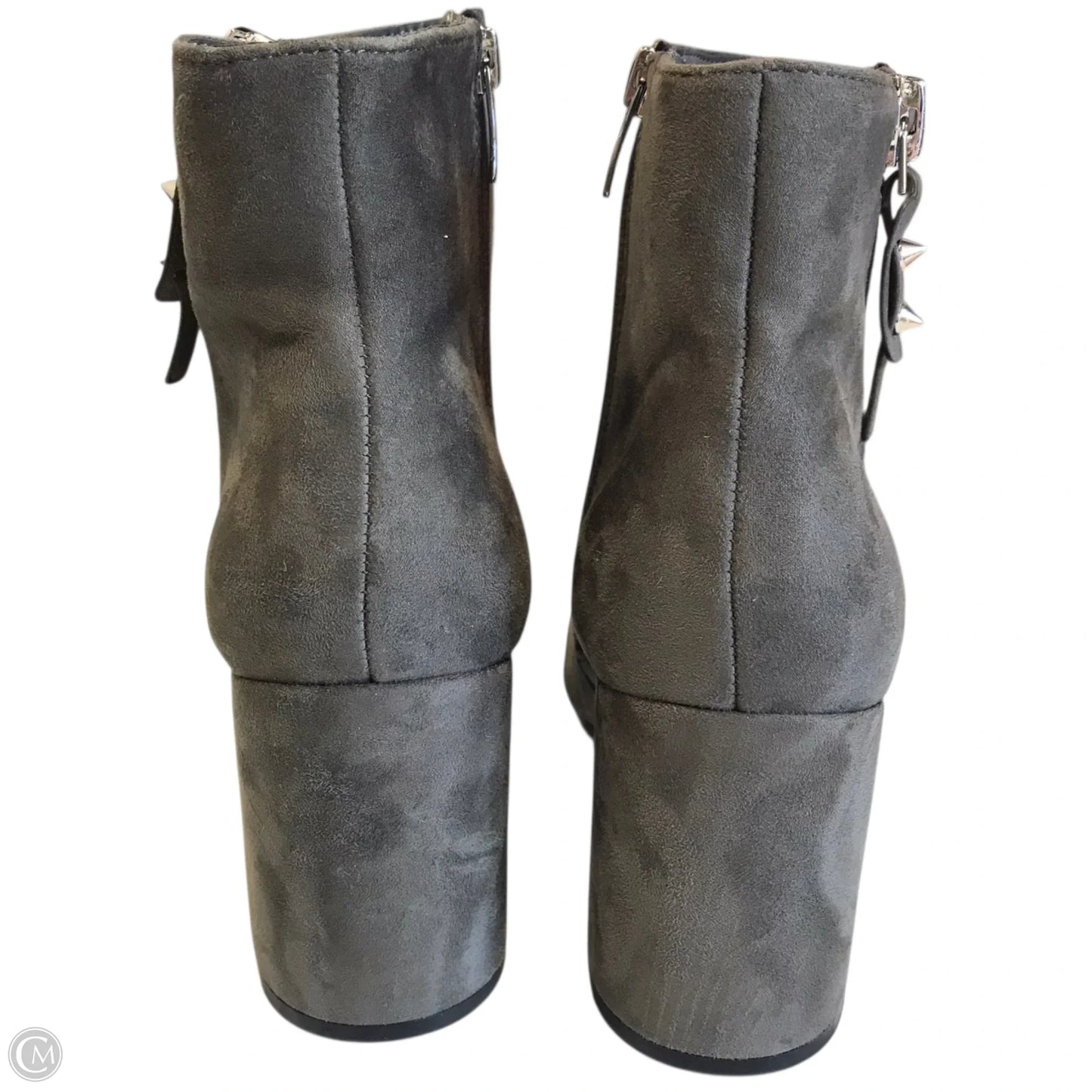 Boots Ankle Heels By Nine West In Grey, Size: 9