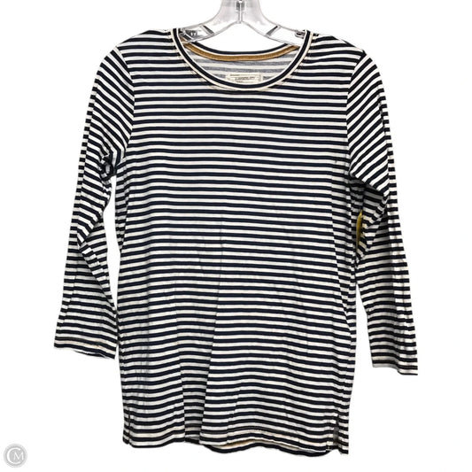 Top Long Sleeve Basic By Current Elliott In Striped Pattern, Size: S