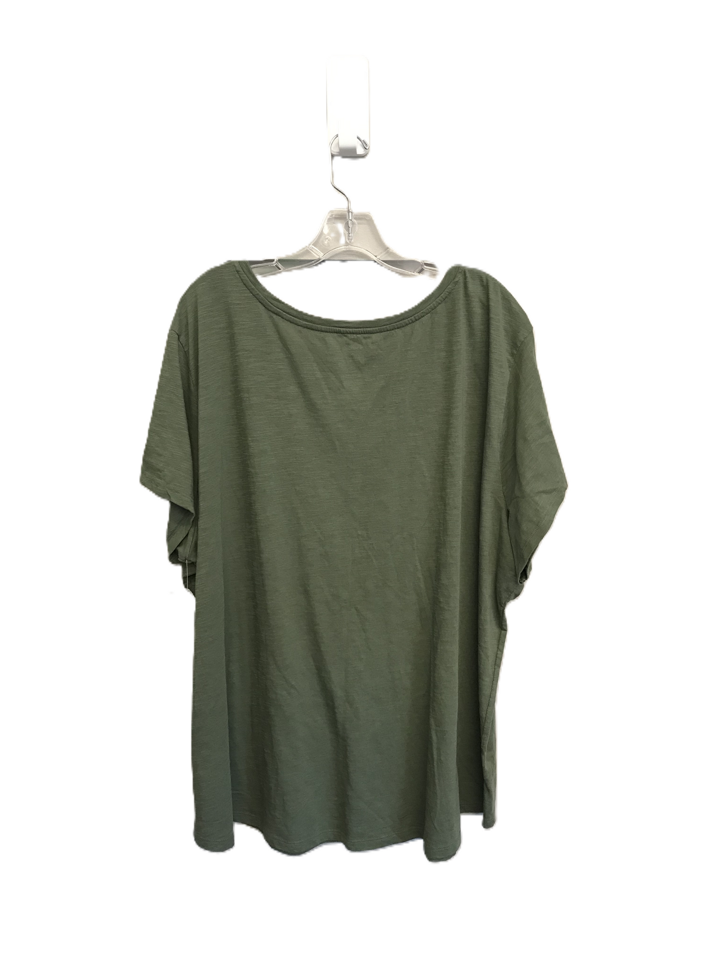 Green Top Short Sleeve Basic By Sonoma, Size: 4x