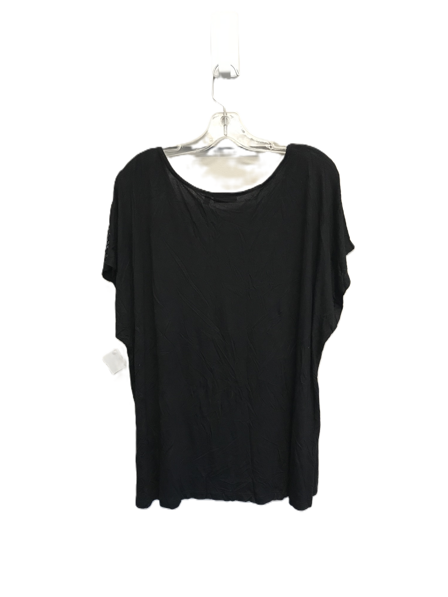 Black Top Short Sleeve By Apt 9, Size: 2x