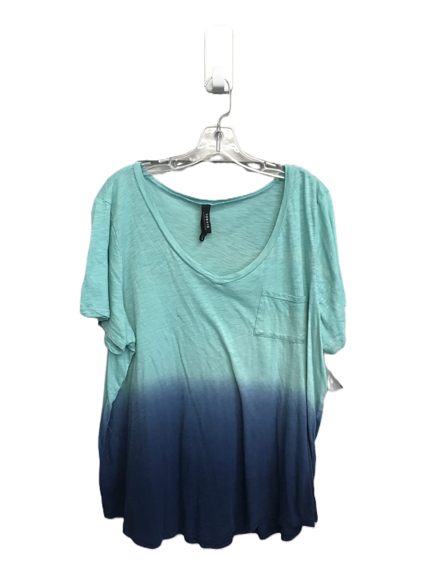 Blue Top Short Sleeve By Torrid, Size: 3x