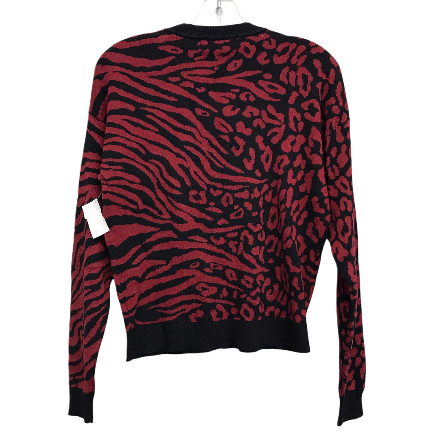 Top Long Sleeve By Bar Iii In Black & Red, Size: Xs